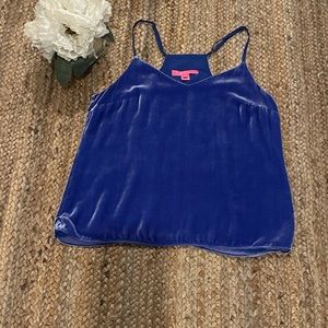 Lily Pulitzer velvet racer back tank